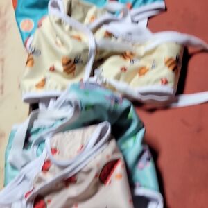 Colorful Kids' Patterned Bib Set